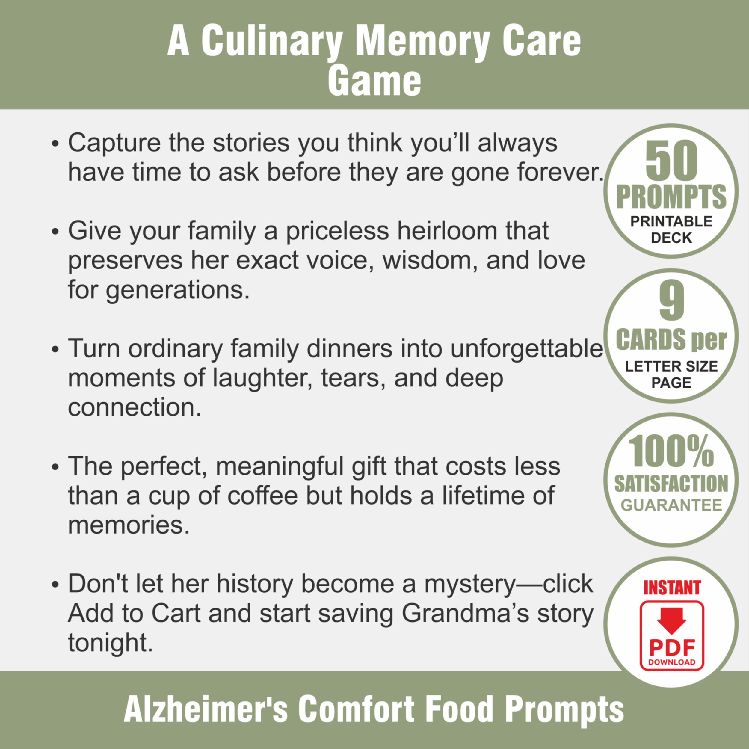 The Family Kitchen Memory Deck - View 2